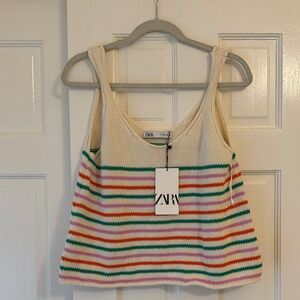 Zara Multicolor Striped Knit Tank